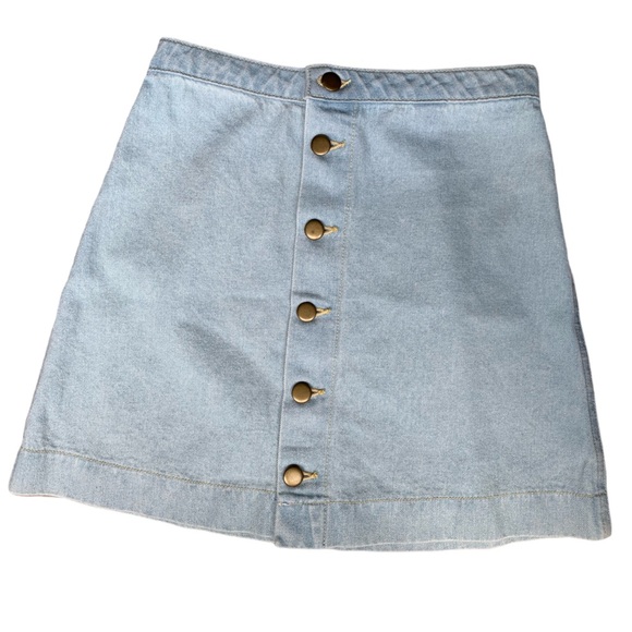 American Apparel : light denim button down skirt - Picture 2 of 10
